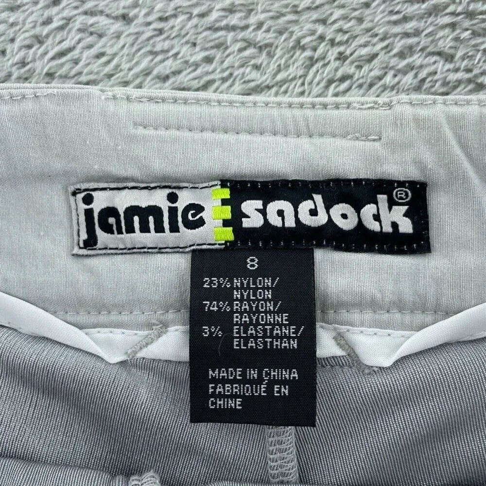 Jamie Sadock Womens Golf Skort Size 8 Light Gray Nylon/Rayon Blend 4920